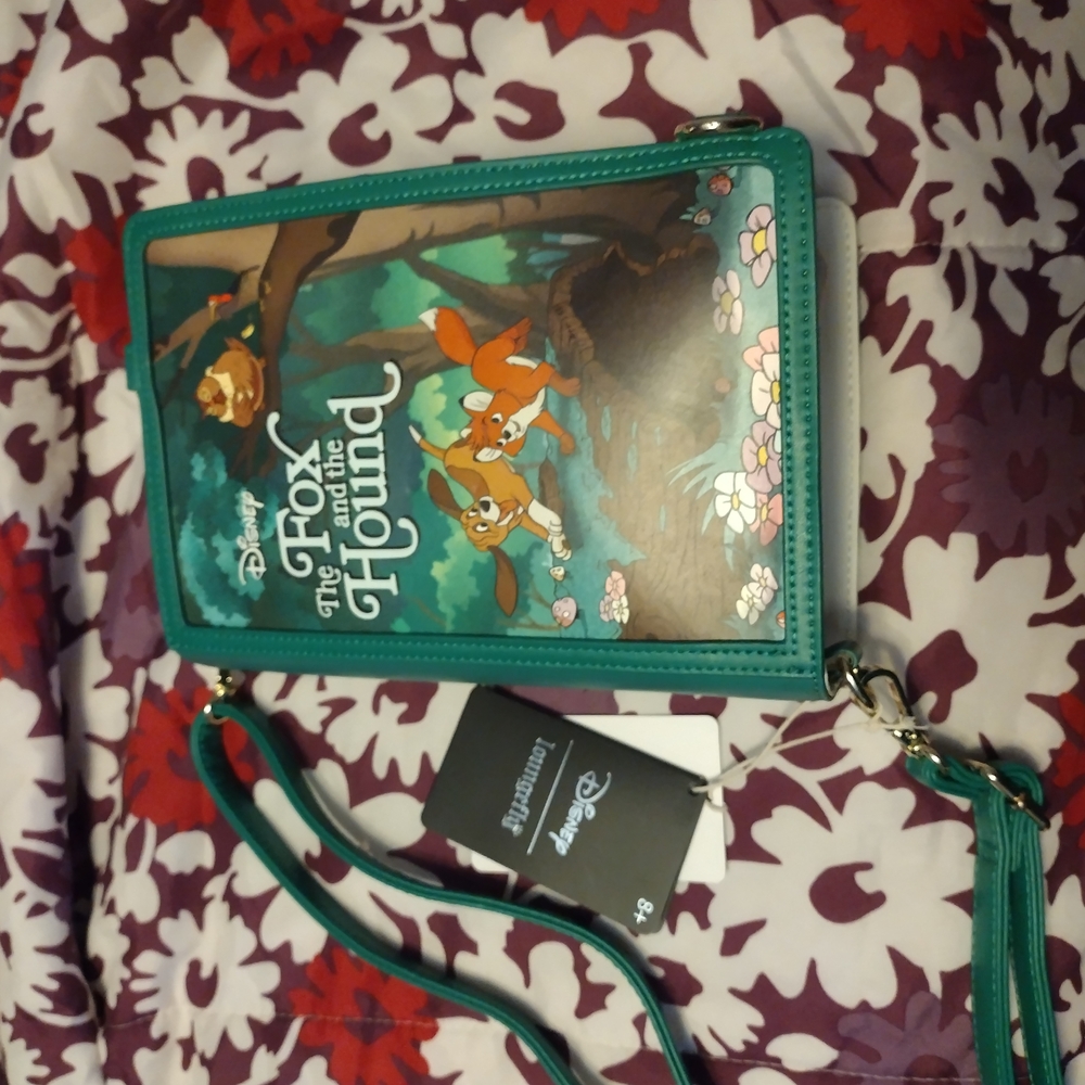 Loungefly The Fox and the Hound Green Crossbody Bag